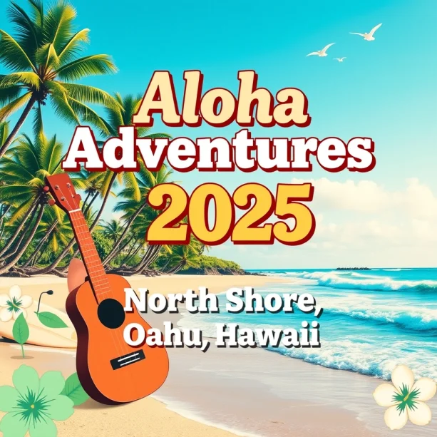 Aloha Adventures retro travel poster