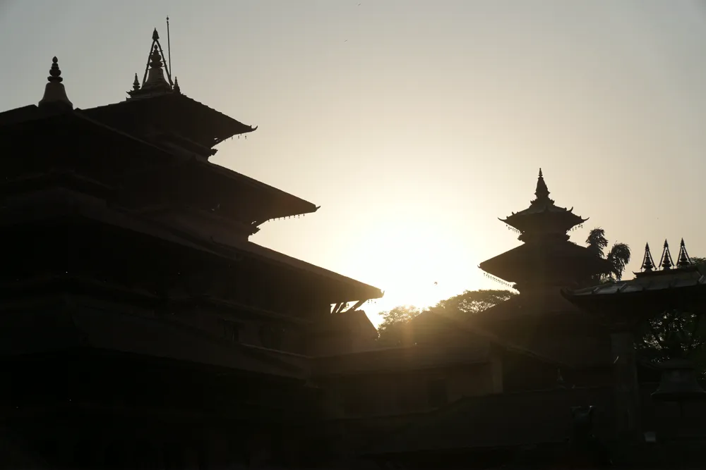 temples at sundown - patan