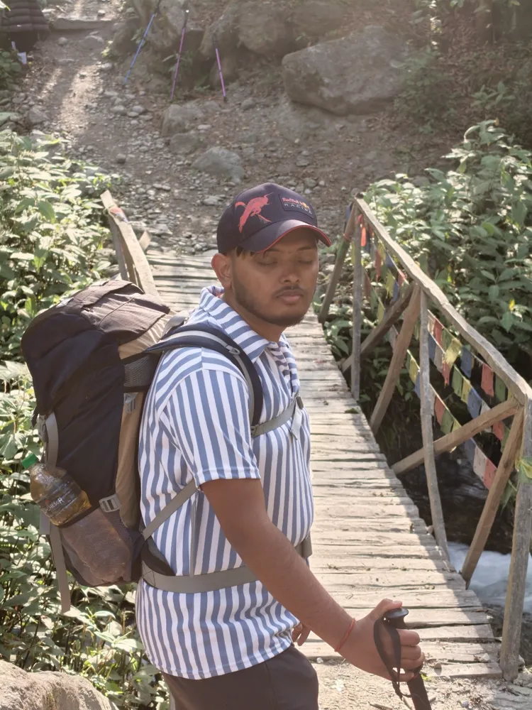crossing at dawn - langtang valley